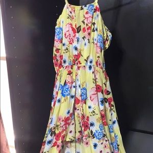 Summer romper with decorative flowers, sz 14 girls